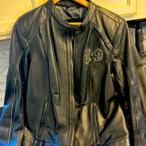 Leather authentic Harley Davidson riding jacket